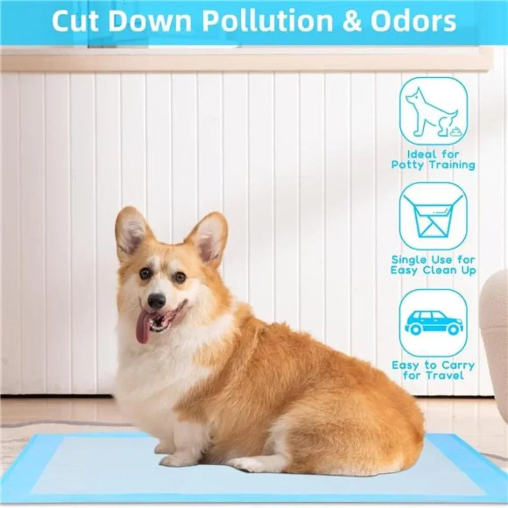 Super Absorbent Waterproof Dog and Puppy Pet Training Pad, Housebreaking Pet Pad